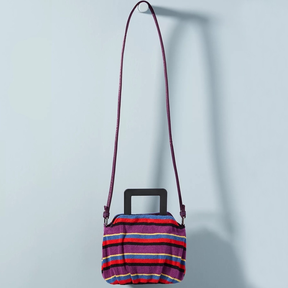 New Anthropologie Lola Terry Mini Tote Bag - Picture 2 of 4